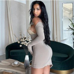 Patchwork Halter Ladies Mini Dresses