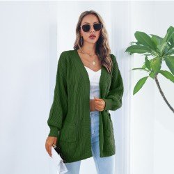  2024 Casual Lantern Sleeve Cardigan Sweater
