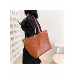 Large Capacity Alligator Print Solid Tote Bags Large Capacity Alligator Print Solid Tote Bags