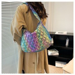 Designer Ladies Soft PU Rhombus Lattice Tote Bags