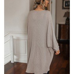 Cozy Solid Bat Sleeve Long Sweater Cardigan Coats