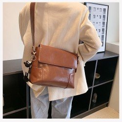  Fashion New PU Pure Color Women's Shoulder Bags
