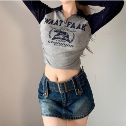 Raglan Sleeve Ruched Long Sleeve Crop Tops