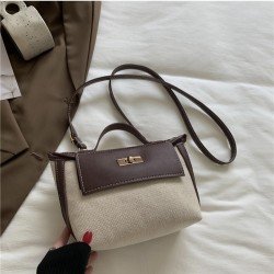  PU Contrast Color Women's Messenger Bag