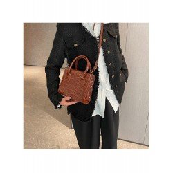 Stone Pattern PU Solid Ladies Shoulder Handbag  Stone Pattern PU Solid Ladies Shoulder Handbag