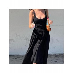 2024 Pure Color Backless Sleeveless Women's Dress  2024 Pure Color Backless Sleeveless Women's Dress
