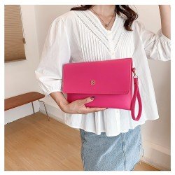 Pure Color Hasp Ladies Clutch Bags