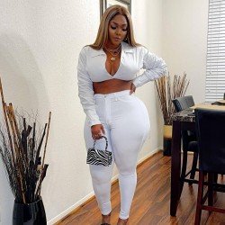 Sexy Ruched Sleeve Cropped Cotton Tops