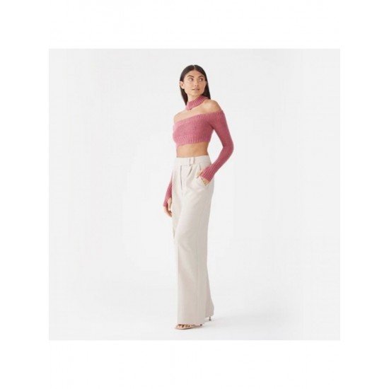  2024 Pure Color Halter Short Sweater