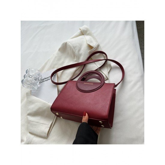  2024 Fashion PU Contrast Color Women's Satchels