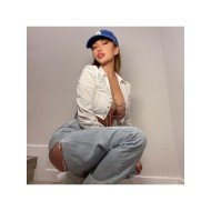  2024 Pure Color Chain Patchwork Navel Top