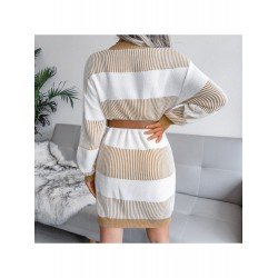 Ladies Casual Striped Sweater Dresses Ladies Casual Striped Sweater Dresses