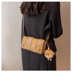  PU Contrast Color Ladies Shoulder Bags