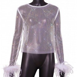  Sexy See Through Fishnet Wpmen's Design Top