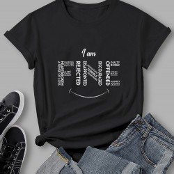 Simple Letter Printed Latest T Shirts For Women