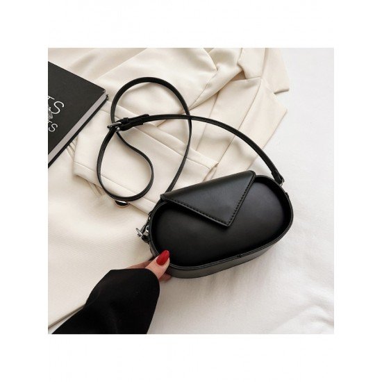  2024 PU Pure Color Shoulder Bag For Women