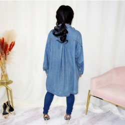 Women's Pure Color Long Sleeve Denim Jackets