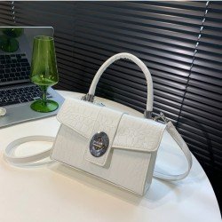  PU Crocodile Print Pure Color Cross-body Bags