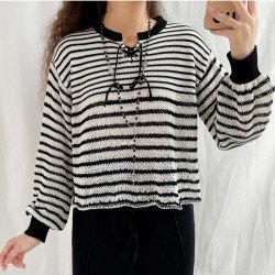 Striped Loose Ladies Pullover Sweaters