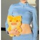  2024 Pure Color Zipper Crop T-shirt