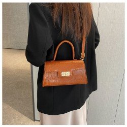 Stylish Black Twist Lock Shoulder Bags