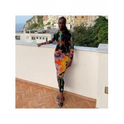 Stylish Printed Long Sleeve Maxi Dresses For Women Stylish Printed Long Sleeve Maxi Dresses For Women