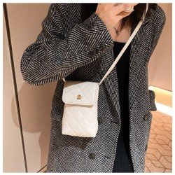 Casual Black Rhombus Lattice Phone Bags