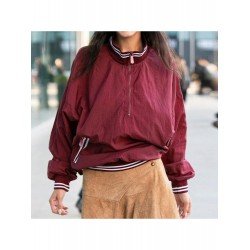 Street Loose Red Ladies Tops Street Loose Red Ladies Tops