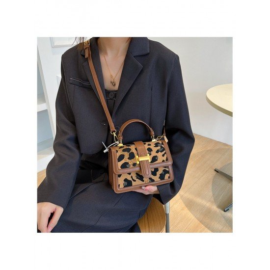  2024 Fashion PU Leopard Print Women's Shoulder Bags