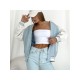  2024 Casual Contrast Color Women's Baseball Jacket