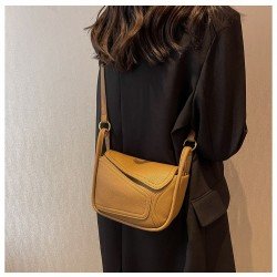  2024 PU Pure Color Shoulder Bag For Women