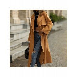 Street Solid Long Coats For Women Street Solid Long Coats For Women