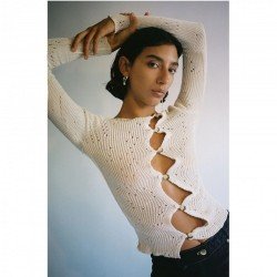Sexy Hollow Out White Ladies Tops