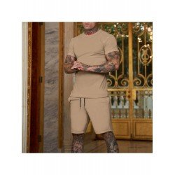 Pure Color Top And Pocket Shorts Men's Casual Suits  Pure Color Top And Pocket Shorts Men's Casual Suits