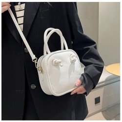  PU Pure Color Shoulder Bag For Women