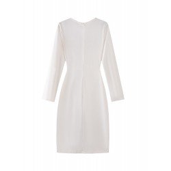 Casual V Neck Long Sleeve Knee Length Dress Casual V Neck Long Sleeve Knee Length Dress