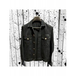 Street Black Skull Graphic Denim Jackets For Men Street Black Skull Graphic Denim Jackets For Men