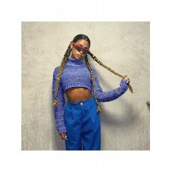 Turtle Neck Long Sleeve Cropped Sweaters  Turtle Neck Long Sleeve Cropped Sweaters