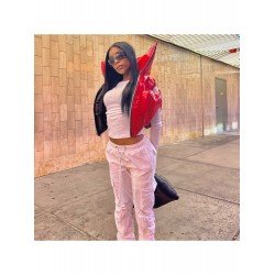 Designer PU Heart Crop Sleeveless Jacket Coats Designer PU Heart Crop Sleeveless Jacket Coats