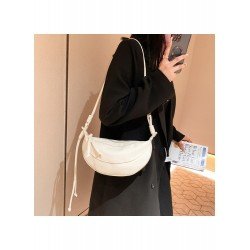 PU White Street Dumpling Shoulder Bags PU White Street Dumpling Shoulder Bags