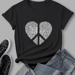 Trendy Heart Graphic Couple T Shirts 