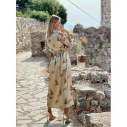 2024 Fall Split Printing Women's Long Sleeve Dress  2024 Fall Split Printing Women's Long Sleeve Dress