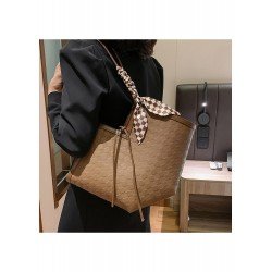 PU Plaid Large Capacity Women's Bag  PU Plaid Large Capacity Women's Bag