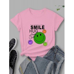 Smile Face Emoji Graphics T Shirts For Women Smile Face Emoji Graphics T Shirts For Women