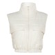  Fashion Pure Color Zipper Women's Sleeveless Jacket