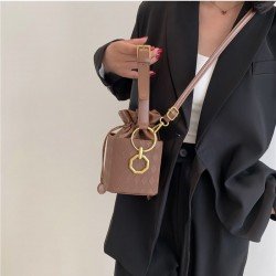  PU Pure Color Messenger Bag For Women