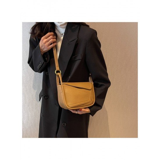  2024 PU Pure Color Shoulder Bag For Women