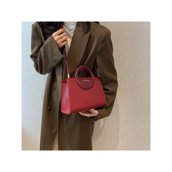  2024 Fashion PU Contrast Color Women's Satchels
