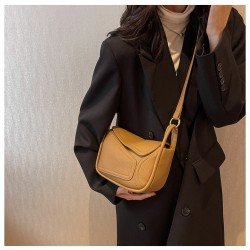  2024 PU Pure Color Shoulder Bag For Women