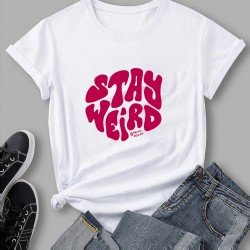 Crew Neck Latest Leisure T Shirts For Women